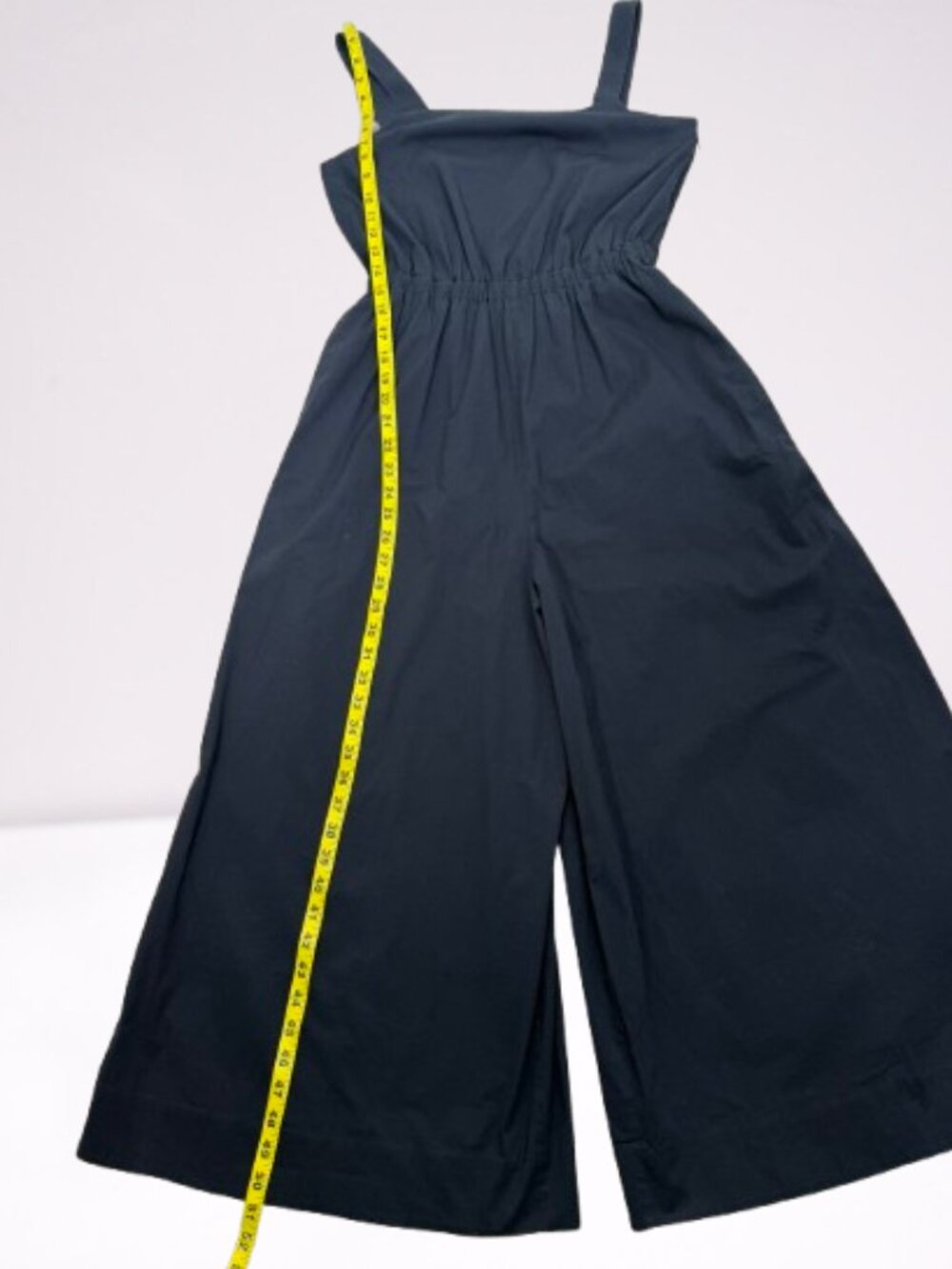 COS Cotton Poplin Wide-Leg Square-Neck Jumpsuit Size 6 Black - Picture 10 of 11